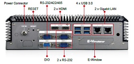 IEI ECN-360A-ULT3裏面のコネクタ